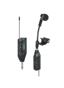 میکروفون سایر Saxophone Uhf Wireless Microphone System Tft Digital Display Clip-On Microphone For Saxophone Trumpet Recording Live Performance 