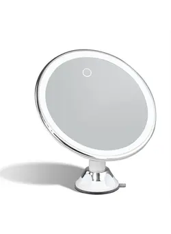 زیبایی و آرایش سایر Rechargeable 10X Magnifying Makeup Mirror with 3 Light Settings - Large 8 inch Lighted Travel Vanity Mirror, Locking Suction Cup, 40pcs Dimmable LEDs, 12 Hours Battery Life - Luna 2 