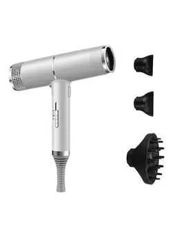 لوازم و مواد فرم‌دهی مو سشوار Hot and Cold Wind Blower Hair Dryer Silver 20 x 24.5cm 