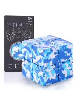 گجت، فیجت و سرگرمی اسپینر Edc Infinity Cube Fidget Toy Sensory Tool Fidgeting Game For Kids And Adults Cool Mini Gadget Best For Stress And Anxiety Relief Unique Idea That Is Light On The Fingers And Hands 