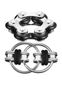 گجت، فیجت و سرگرمی اسپینر Fidget Toy Set Include Six Roller Chain Fidget And Key Flippy Chain Stress Reducers For Autism Stress And Anxiety Relief (Black) 