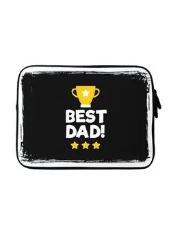 کیف، کوله‌پشتی و چتر کیف و کوله لپ تاپ Best Dad Printed Sleeve For Apple MacBook 11/12 inch Black/White/Yellow 