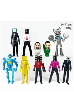 اسباب بازی مدل و ماکت 10 Pcs Skibidi Toilet Man Toy Set Ideas Toys Battle Horror Game Model Ideas Toys Gifts for Adult & Kids 