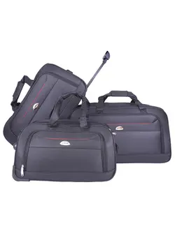 چمدان و ساک مسافرتی ساک مسافرتی 3-Piece Travel Luggage Duffel Bag Set Black 