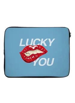 کیف، کوله‌پشتی و چتر کیف و کوله لپ تاپ Lucky You Printed Sleeve For 13-Inch Laptop Blue/White/Red 