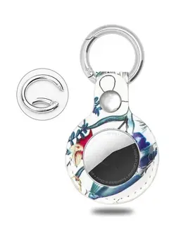 کیف، کوله‌پشتی و چتر کیف و کوله لپ تاپ Leather Material Protective Cover For Apple AirTag White 