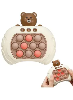 گجت، فیجت و سرگرمی پاپ ایت Early Education Puzzle Game Machine for Children, Kids Fast Push Puzzle Game, Decompression Toy, Pop Puzzle Game, Educational Game for Children Aged 3-12 Years(Bear, Brown) 