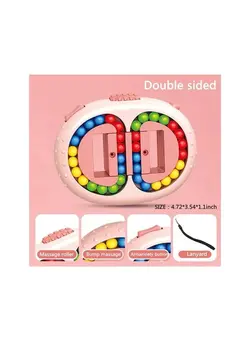 گجت، فیجت و سرگرمی اسپینر 1-Piece Rotating Magic Beans Cube,Kids and Adults Stress Relief Spin Bead Puzzles,Children Education Intelligence Game Fingertip Finger Toys 