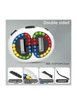 گجت، فیجت و سرگرمی اسپینر 1-Piece Rotating Magic Beans Cube,Kids and Adults Stress Relief Spin Bead Puzzles,Children Education Intelligence Game Fingertip Finger Toys 