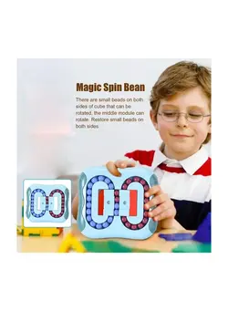 گجت، فیجت و سرگرمی اسپینر 1-Piece Rotating Magic Bean Cube,Fidget Spinner Top Toy,Children's Finger Gyro Magic Disk Hand-eye Coordination Educational Toy 
