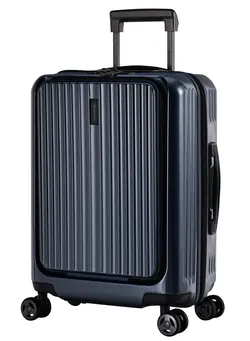 چمدان و ساک مسافرتی چمدان تک Hard Shell Travel Bag Alfred Front Loading Business Carry On Luggage trolley with Built in 2 sided TSA Compatible Combination Lock and USB Port KK50M Graphite 