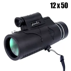 لنز و لوازم جانبی سایر HaleBor 12X50 Compass Dual Focus Waterproof Low Light Vision Monoculars Telescope Prism Film Optic Lens Black 
