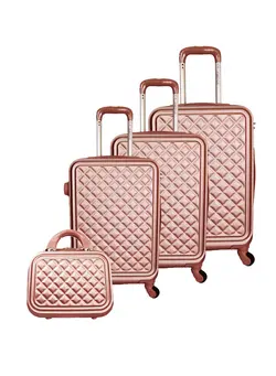 چمدان و ساک مسافرتی ست چمدان 3-Piece Luggage Trolley Set With Briefcase Rose Gold 