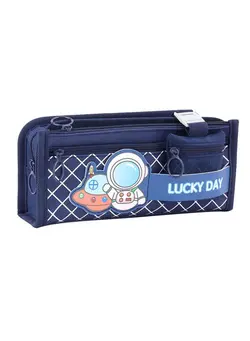 کیف، کوله‌پشتی و چتر چتر Big Capacity Cartoon Lucky Day Oxford Cloth Pencil Case Blue 