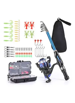 ماهیگیری چوب ماهیگیری Fishing Rod Reel Combo Full Kit 