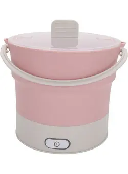 ظروف و تجهیزات آشپزخانه اکسسوری و تجهیزات آماده سازی Portable Folding Steamer Hot Pot Pink 