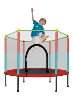 بازی‌های فضای باز و تجهیزات پارک ترامپولین Kids Trampoline with Safety Enclosure Net - Trampoline for Toddlers Indoor and Outdoor - Parent-Child Interactive Game Fitness Trampoline Toys for Gift 