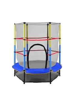 بازی‌های فضای باز و تجهیزات پارک ترامپولین 5.5feet Durable Round Trampoline With Safety Pad And Enclosure Net 