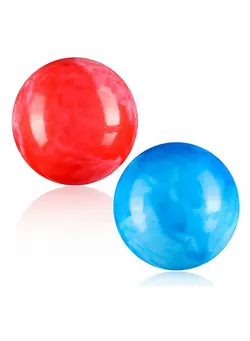 بازی‌های فضای باز و تجهیزات پارک توپ Marbleized Bouncy Balls Colorful Inflatable Balls Big Cloud Bouncing Balls PVC Bouncy Play Balls for Adults Pet Party Supplies Beach Playground School Water Fun (Red,Blue,8.5 Inch) 2 Pcs 