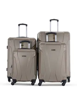 چمدان و ساک مسافرتی ست چمدان Mayo 4 Piece ABS Hardside Spinner Luggage Trolley Set Dusty Grey 