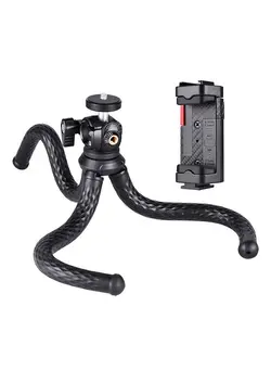 لوازم جانبی فیلم‌برداری و عکاسی سایر Tabletop Octopus Tripod Stand Phone Tripod Flexible Camera Tripod with 1/4 Inch Screw & Phone Holder 1.5kg Load Capacity for Smartphone Camera Vlog Selfie Live Streaming 
