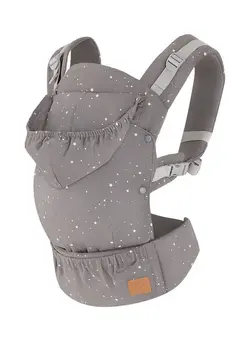 لوازم حمل آغوش Baby Carrier Huggy, Back Carrier, Belly Carrier For Infants And Toddlers, Ergonomic Adjustable, Cotton, Compact Sizes, From 3 Months To 20 Kg, Grey 