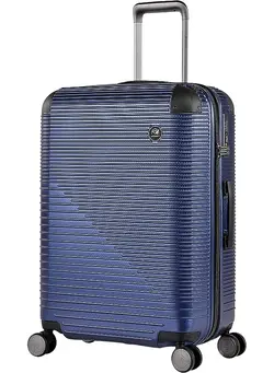 چمدان و ساک مسافرتی چمدان تک Wheeled Suitcase for Unisex TPO Compound 4 Double Inline Skate wheels with TSA lock KJ24N (Checked Luggage 28-Inch, Blue) 