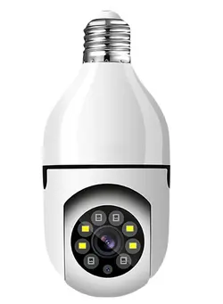 دوربین فیلم‌برداری و عکاسی سایر 1080P Wireless Tovnet Wifi Pan/Tilt Light Bulb Security Camera, 360 Degrees 3.0MP Cam Home Surveillance CCTV Panoramic IP Camera, with Night Vision, Two Way Audio, Smart Motion Detection 