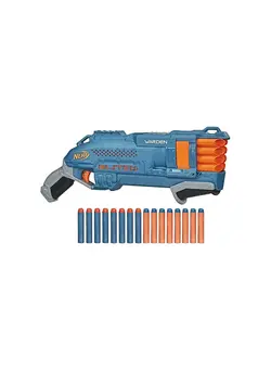 بازی‌های فضای باز و تجهیزات پارک تفنگ اسباب‌بازی Nerf Elite 2.0 Warden Db-8 Blaster, 16 Official Nerf Darts, Blast 2 Darts At Once, Tactical Rail For Customizing Capability, Slam Fire 