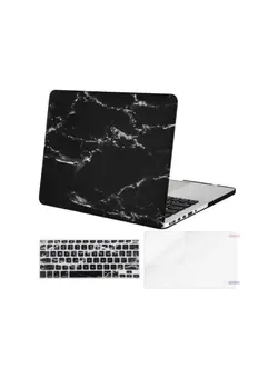 کیف، کوله‌پشتی و چتر کیف و کوله لپ تاپ Hard Case With Keyboard Cover And Screen Protector For Apple MacBook Air 13.3-Inch 13.3inch Black Marble 