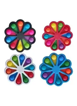 گجت، فیجت و سرگرمی اسپینر 4-Piece Fidget Toys Simple Dimple Stress Reliever For Kids Flower 