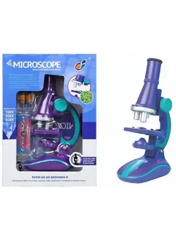 دوربین فیلم‌برداری و عکاسی تلسکوپ و میکروسکوپ Microscope Toy with LED Light 100X 200X 450X Magnification for Kids 