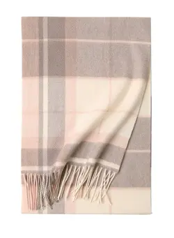 لباس بافت و شال گردن Warm Long Cashmere Check Scarf Multicolour 