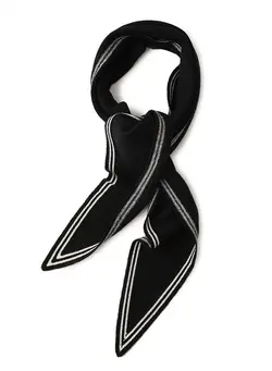 لباس بافت و شال گردن Korean Version Warm And Versatile Triangular Small Scarf Black 