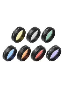 لوازم جانبی فیلم‌برداری و عکاسی فیلتر Andoer 1.25 Inches Telescope Eyepiece Filters Set Moon & Skyglow Filter CPL Filter Red Orange Yellow Green Blue Color Filters for Lunar Planetary Observation 