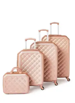 چمدان و ساک مسافرتی ست چمدان 4 Piece Trolley Travel Luggage Bag Set ABS material 12/20/24/28 Inch rose gold Colour 