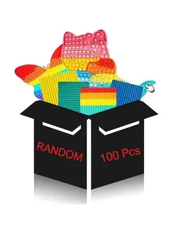 گجت، فیجت و سرگرمی پاپ ایت Random Pop It Push Bubble Fidget Toy Huge Jumbo Giant Stress Reliever Silicone Sensory Toy Autistic Kids Anxiety Adults Color (100 Piece) 