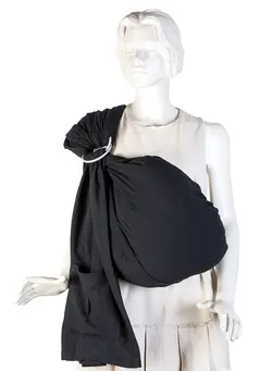 لوازم حمل آغوش Baby Carrier Wrap, Baby Sling and Ring Sling Cotton Muslin Infant Carrier, Ring Sling Baby Carrier Front and Chest Newborn Carrier Baby Carrier Wrap, Toddler Carrier (Black) 