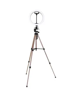 نورپردازی و استودیو سایر LED Selfie Round Light With Phone Clip And Tripod White/Brown/Black 