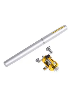 ماهیگیری چوب ماهیگیری Mini Telescopic Portable Pocket Pen Fishing Rod Reel Combo Kit Set 26*4*10.5cm 