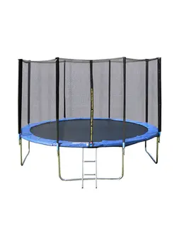 بازی‌های فضای باز و تجهیزات پارک ترامپولین Trampoline With Safety Net 12feet 