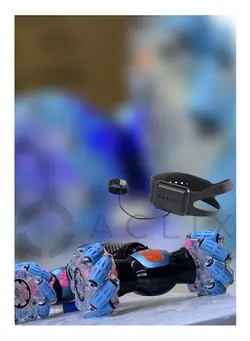 اسباب‌بازی‌های کودک و نوپا سایر SKIDDING RC WATCH CAR, Skidding Stunt RC Car 2.4GHz With Gesture Control Band, Toy with LED Lights and spind 360 degrees- Best Gift for Boys 