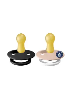 تغذیه و نگهداری کودک پستانک Pacifier Size 2,  Toddler 6-18M , 2-Pieces - Black/Blush Night 