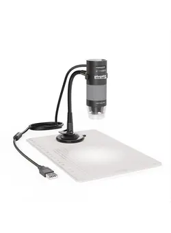 دوربین فیلم‌برداری و عکاسی تلسکوپ و میکروسکوپ USB Digital Microscope with Flexible Arm Observation Stand Compatible With Windows, Mac, Linux (2MP, 250x Magnification) 
