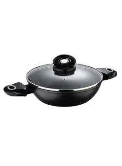 ظروف و لوازم پخت غذا لوازم و اکسسوری پخت Orion Forged Aluminium Induction Bottom Non-stick Shallow Pot With Lid 24 x 6.5 cm 