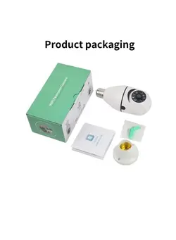 دوربین مدار بسته سایر Wireless WIFI Bulb Mini Camera LED Night Vision CCTV Security Camera 