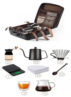 ظروف و تجهیزات آشپزخانه قهوه ساز New Household Coffee Making Accessories Set Box 