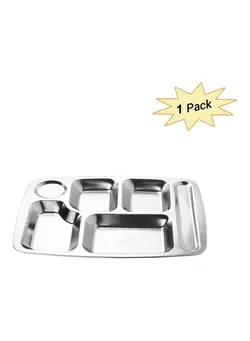 قاشق و چنگال ست قاشق و چنگال Divided Plate Meal Tray Grey 36x2x27cm 