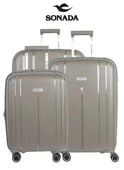 چمدان و ساک مسافرتی ست چمدان Unbreakable Luggage Set of 3 With 4 Double Wheel 