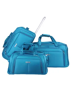 چمدان و ساک مسافرتی ساک مسافرتی 3-Piece Travel Luggage Duffel Bag Set Blue 